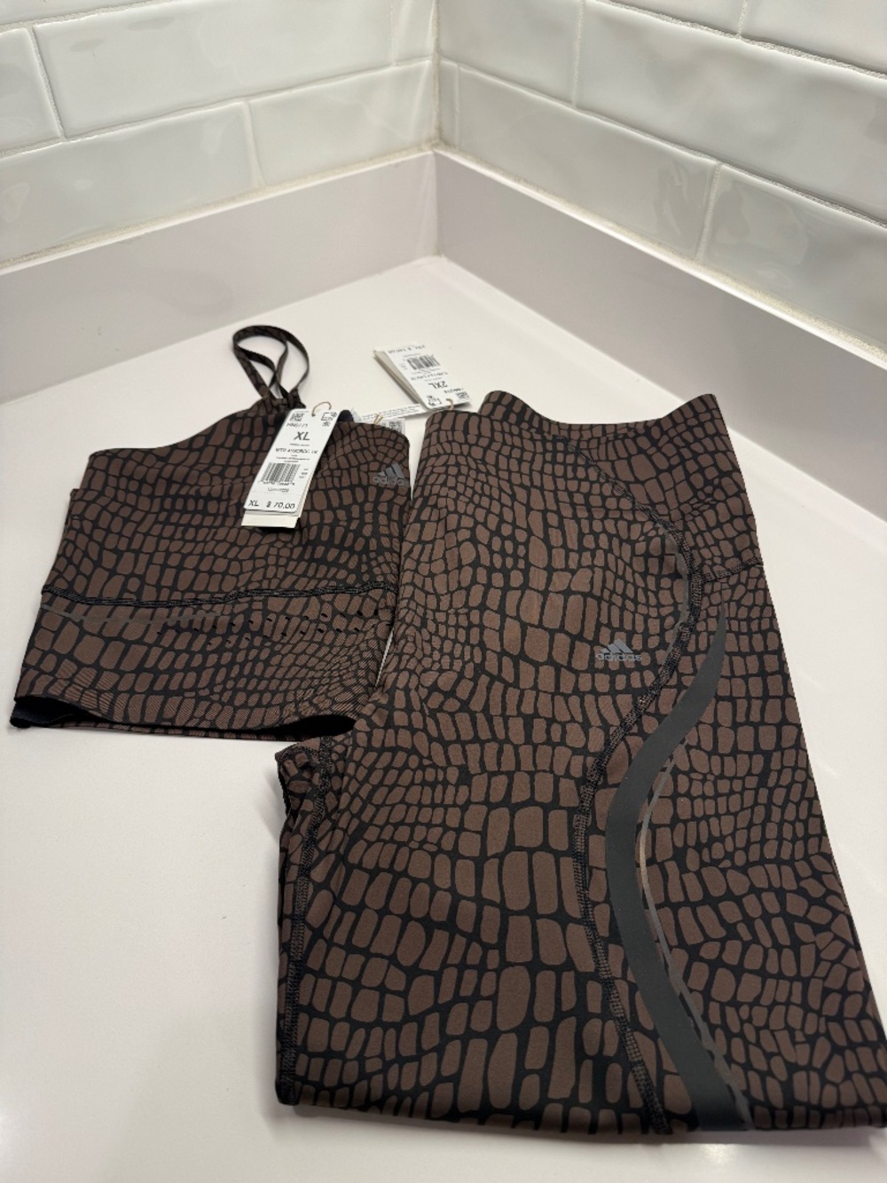 Adidas Animal Print Pattern - Top and Leggings NWT